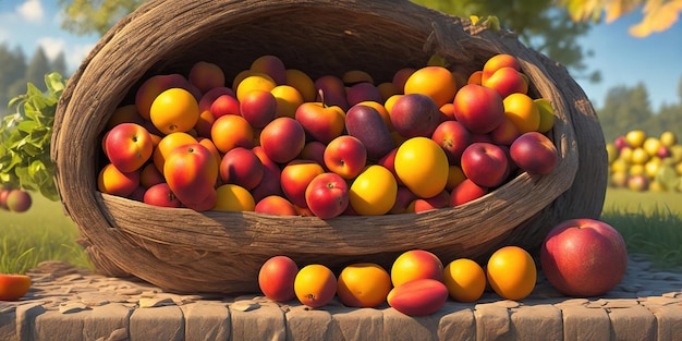 A basket of fruit from the year 2012