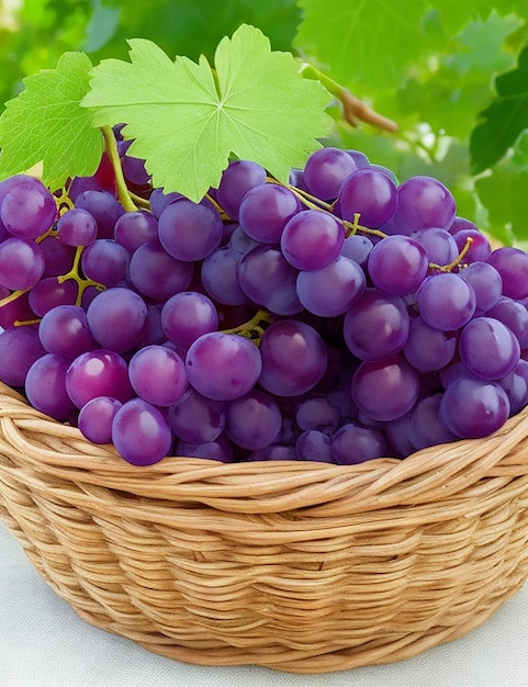 A basket full of grapes