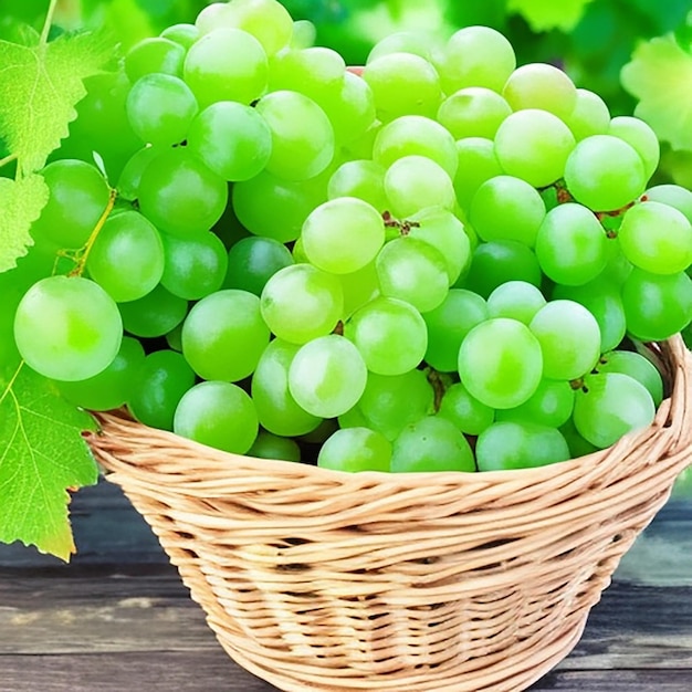 A basket full of grapes