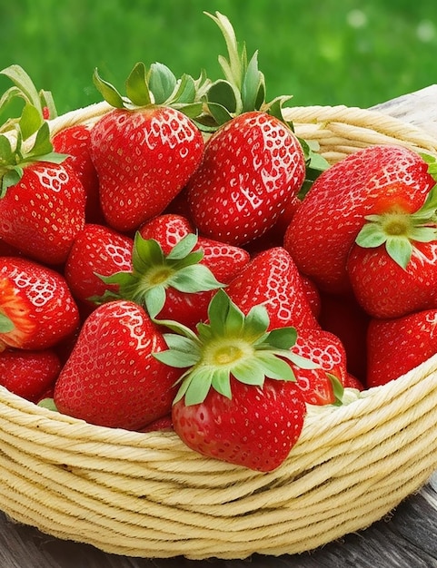 A basket full of strawberries