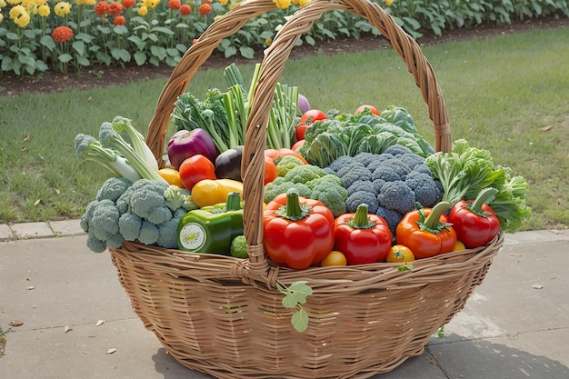 basket full of vegetables