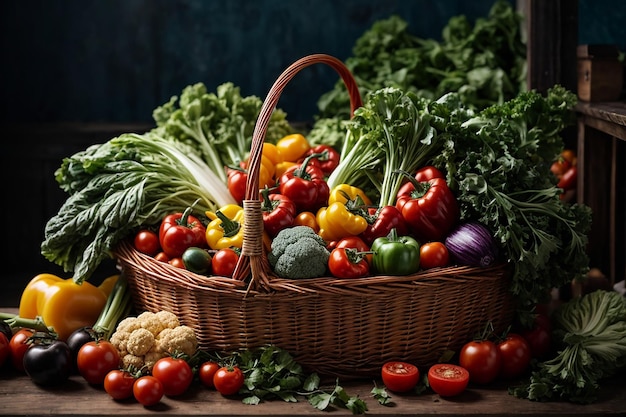 basket full of vegetables