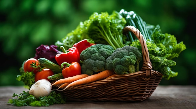 Basket full of vegetables