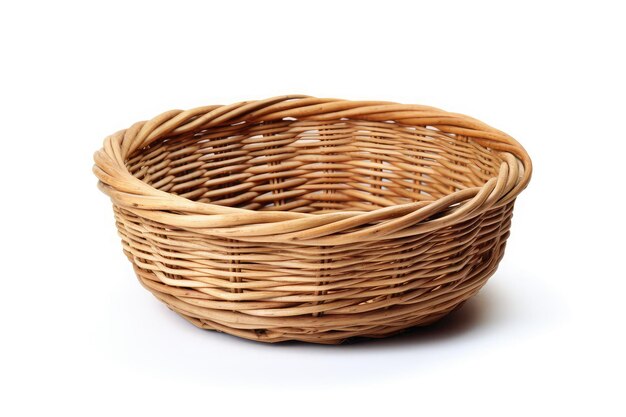 basket on isolated white background