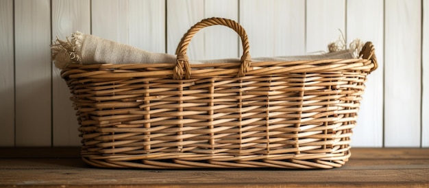 Photo basket made of wicker