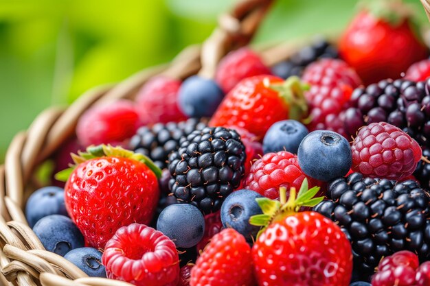 Basket of mixed berries