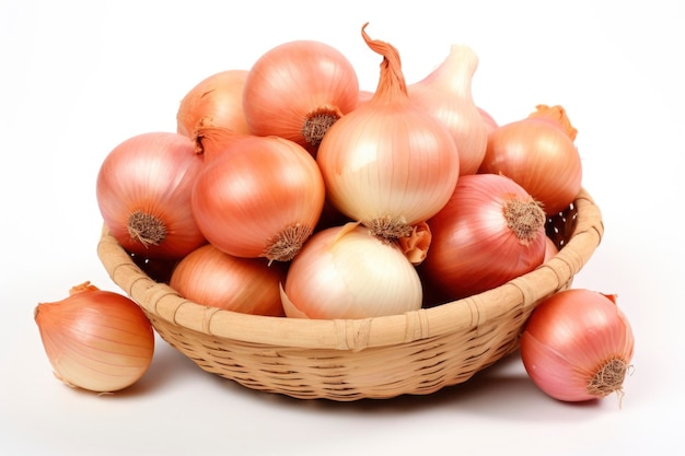 a basket of onions