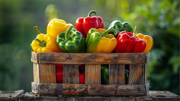 a basket of peppers with a basket of peppers