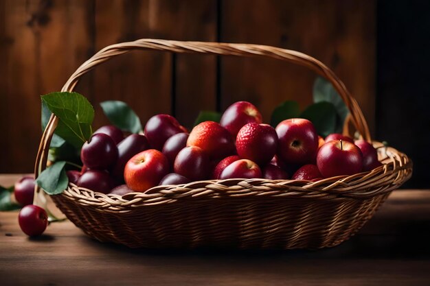 A basket on a table