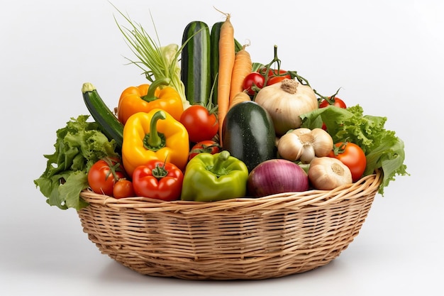 A basket of vegetables from the garden