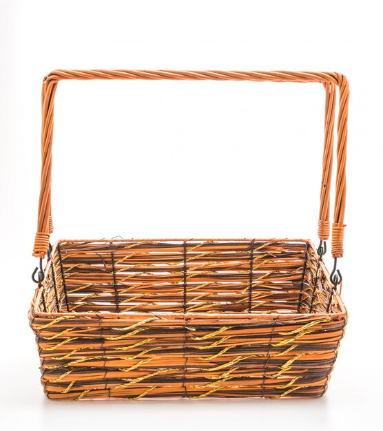 basket on white background