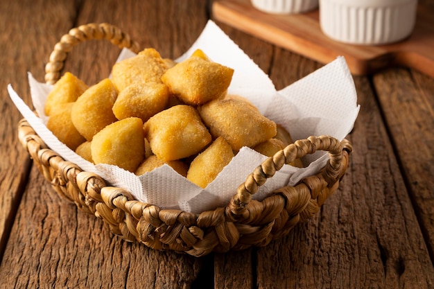 Basket with Brazilian snacks Party food