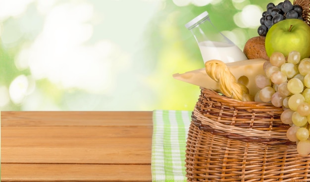 basket with food