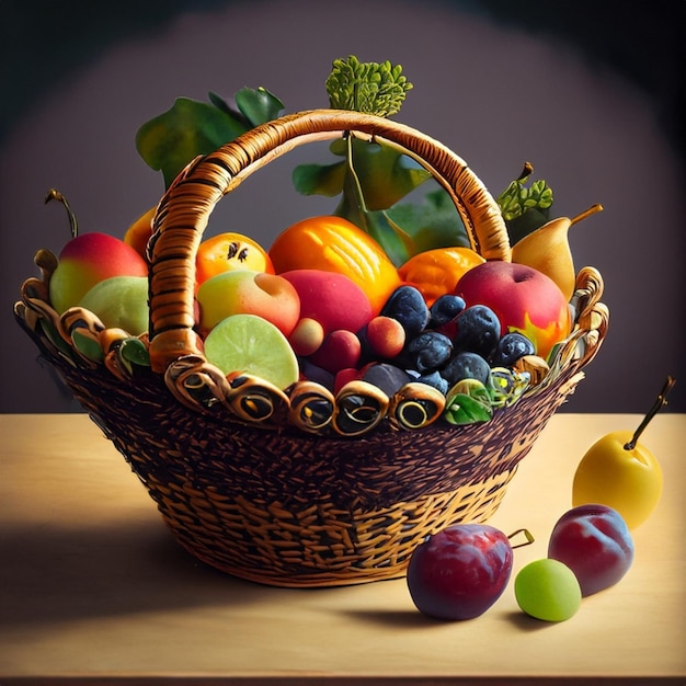 basket with fruits