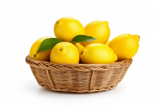 Basket with lemons