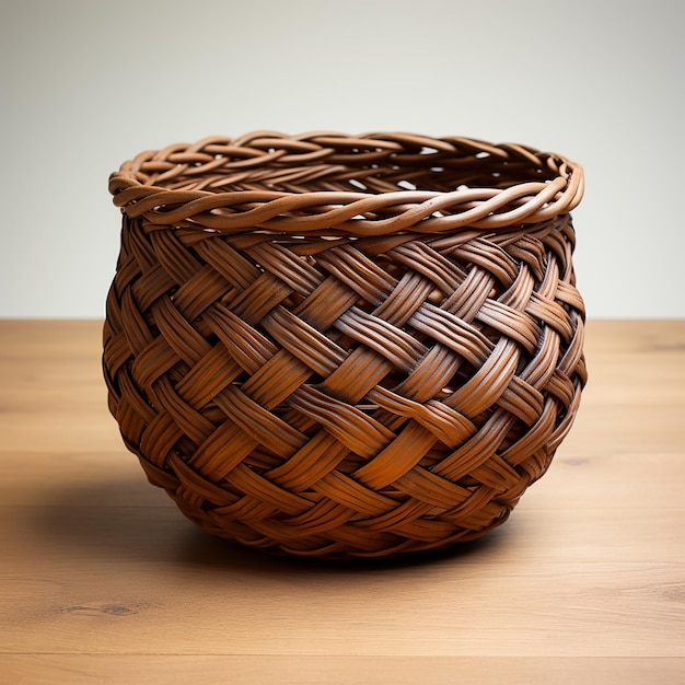 Photo basket with shadow white background