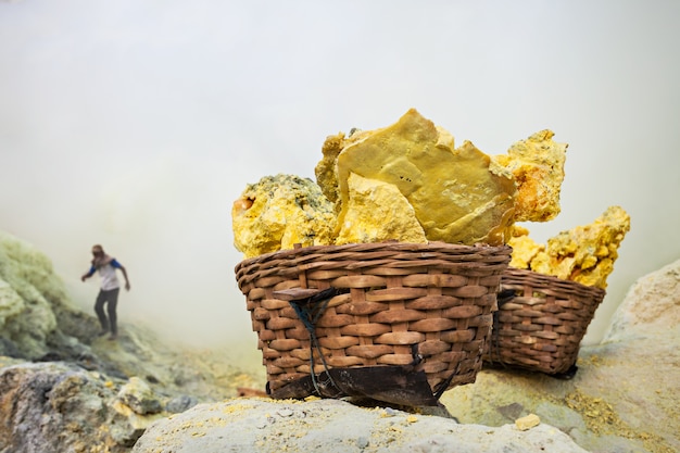 Basket with sulfur