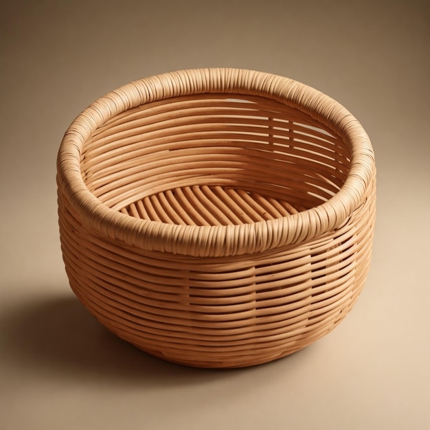 basket on a wooden table