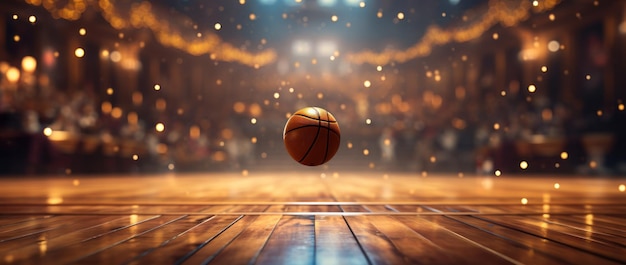 Foto basketbal achtergrond met licht