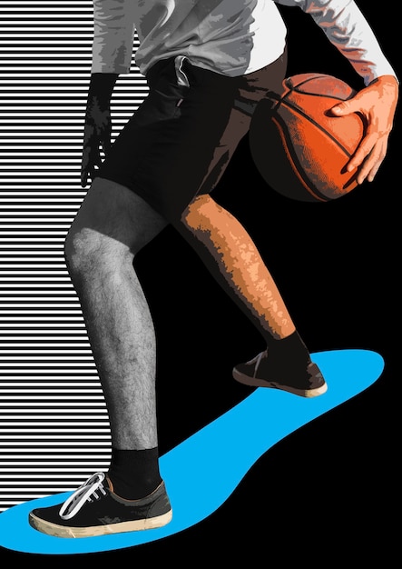 Basketbalcollageontwerp