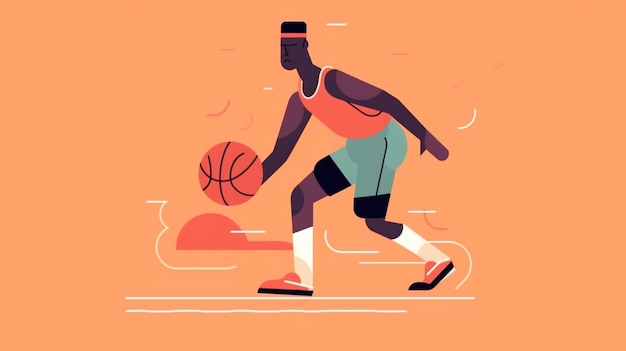 Basketball aan het spelen