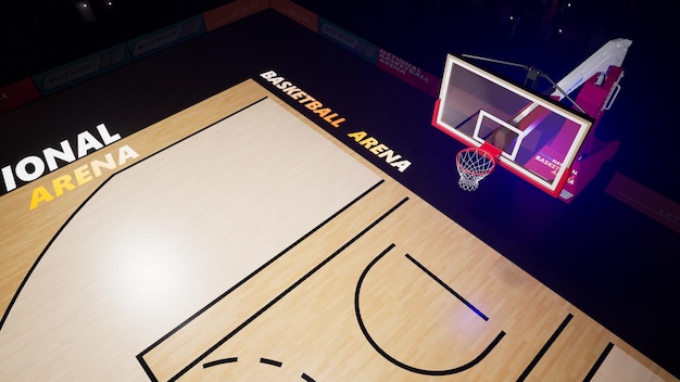 Photo basketball arena with people crowds d render k