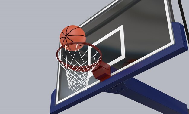 Basketball Backboard and Ball