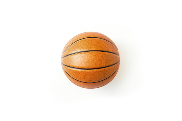 Basketball backboard with hoop on white background