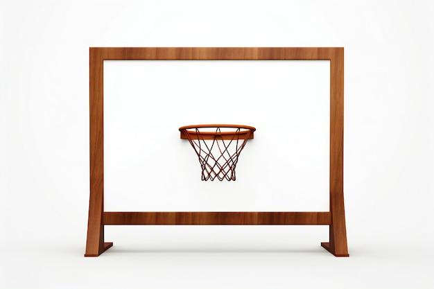白い背景のホープのバスケットボールのバックボード