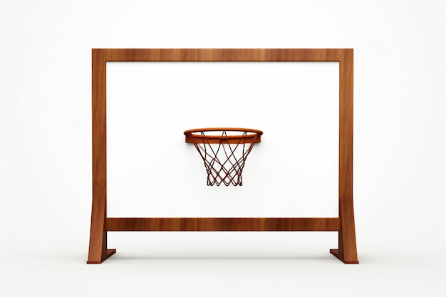 Photo basketball backboard with hoop on white background