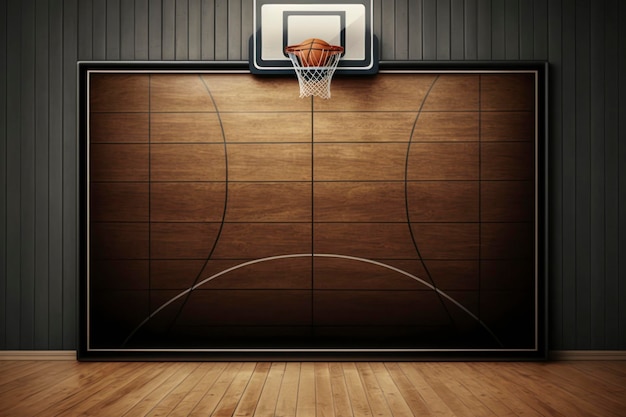 Basketball background copy space mockup