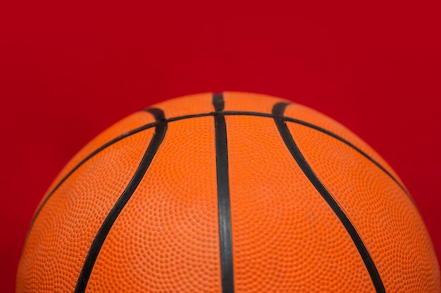 Basketball ball closeup