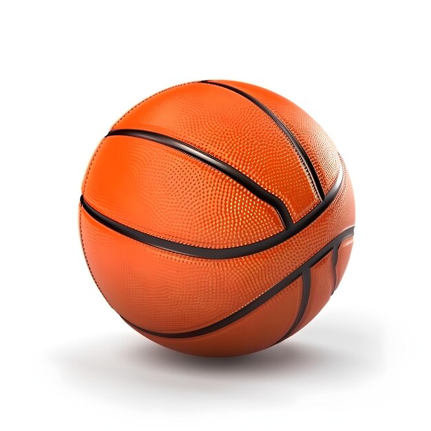 Фото Баскетбольный мяч изолирован на белом