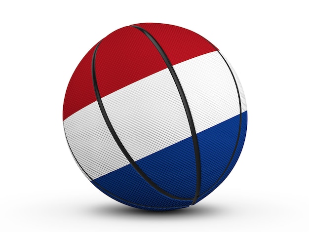 Basketball ball Netherlands flag