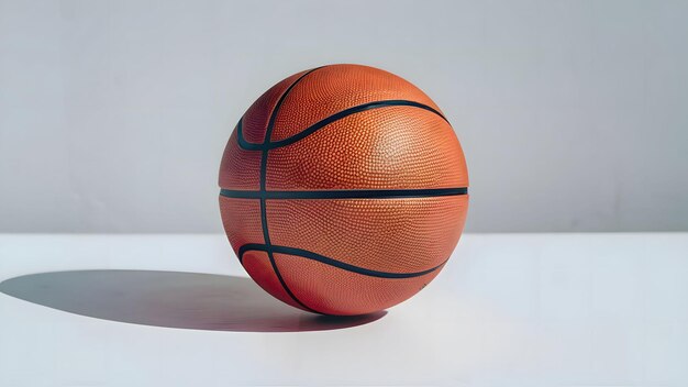 Foto palla da basket su sfondo bianco