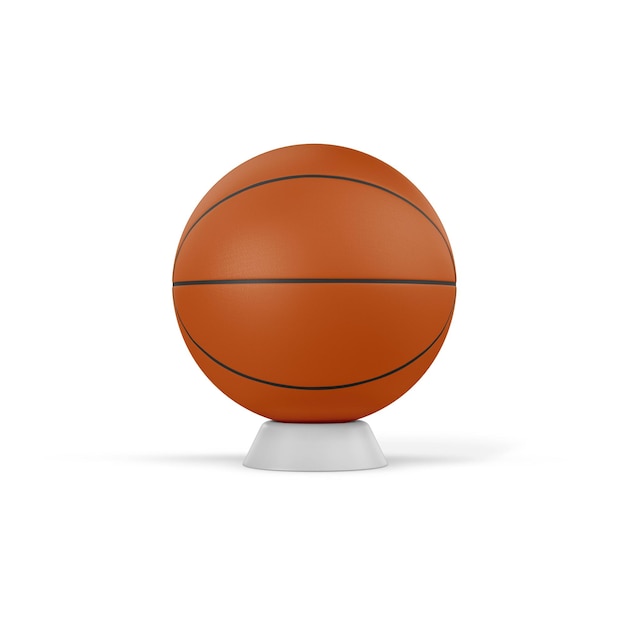 Basketball ball on white background