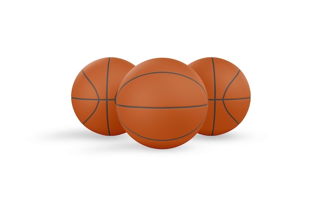 Basketball ball on white background