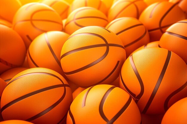 Basketball balls background illutration close up