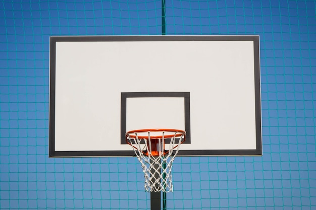 Basketball board with hoop Sport and recreation time