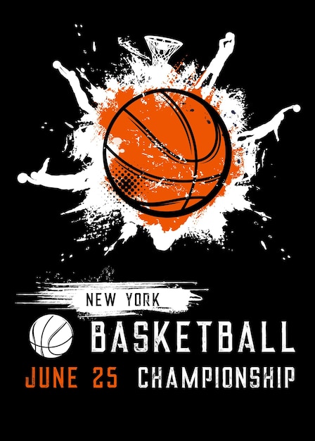 Basketball championship sport league vector flyer