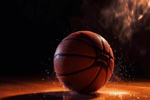 Basketball close up