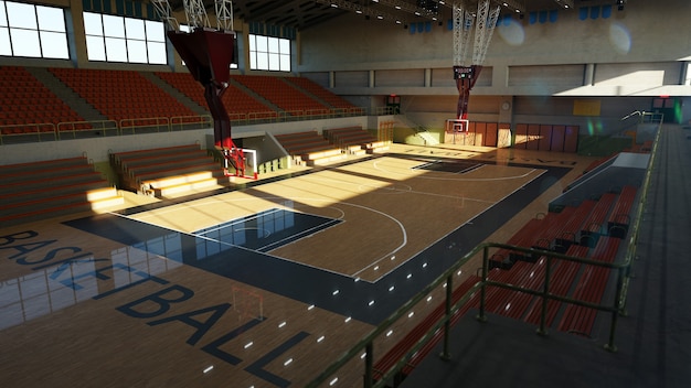 Basketball court. Sport arena. 