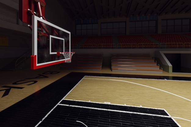 Basketball court. Sport arena. 