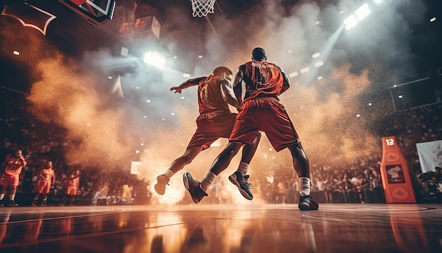 Basketball editorial dynamic photography in action