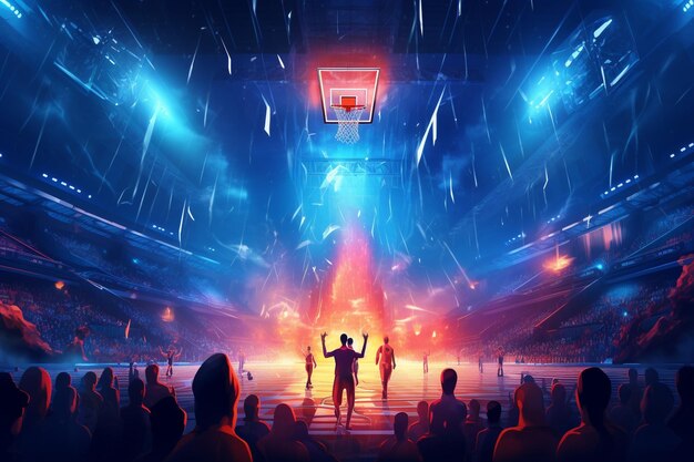 Photo basketball game concept