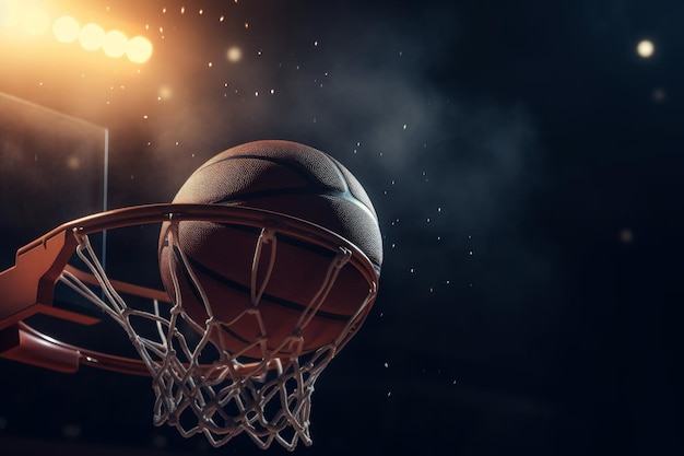 Premium AI Image | Basketball play banner Generate Ai