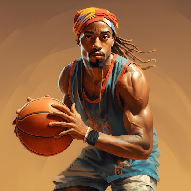 Photo basketball player ai generated