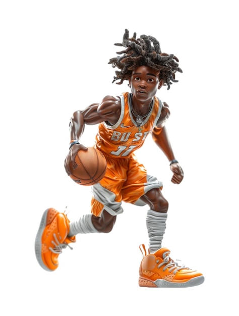 Basketball player cartoon character 3d design