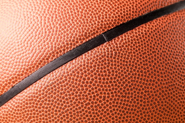 Basketball skin texture close up