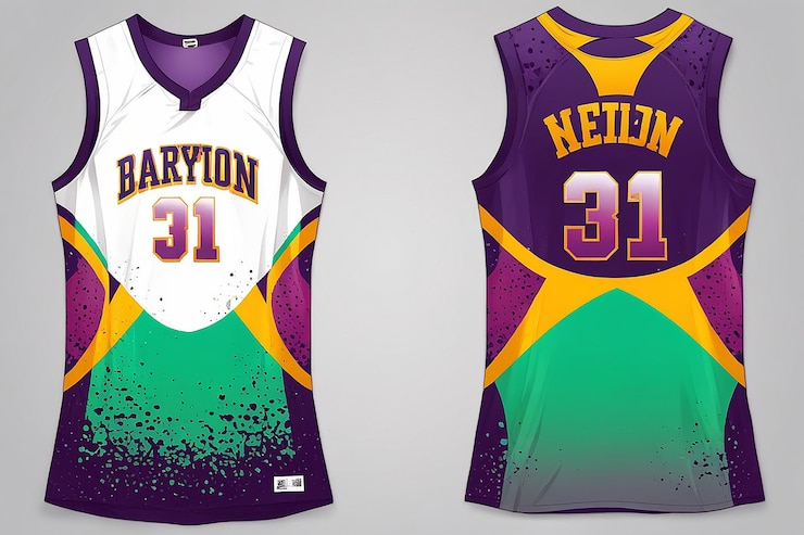 Photo basketball tank top design template sport jersey mockup